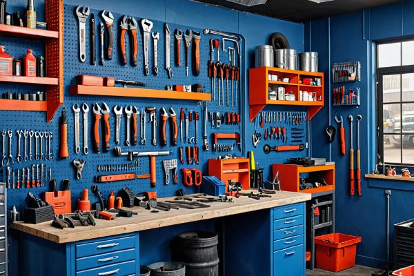 Auto accessories shop interior