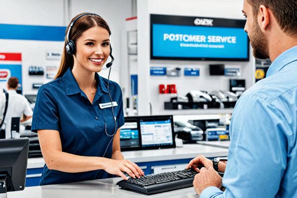 Customer reviewing completed work